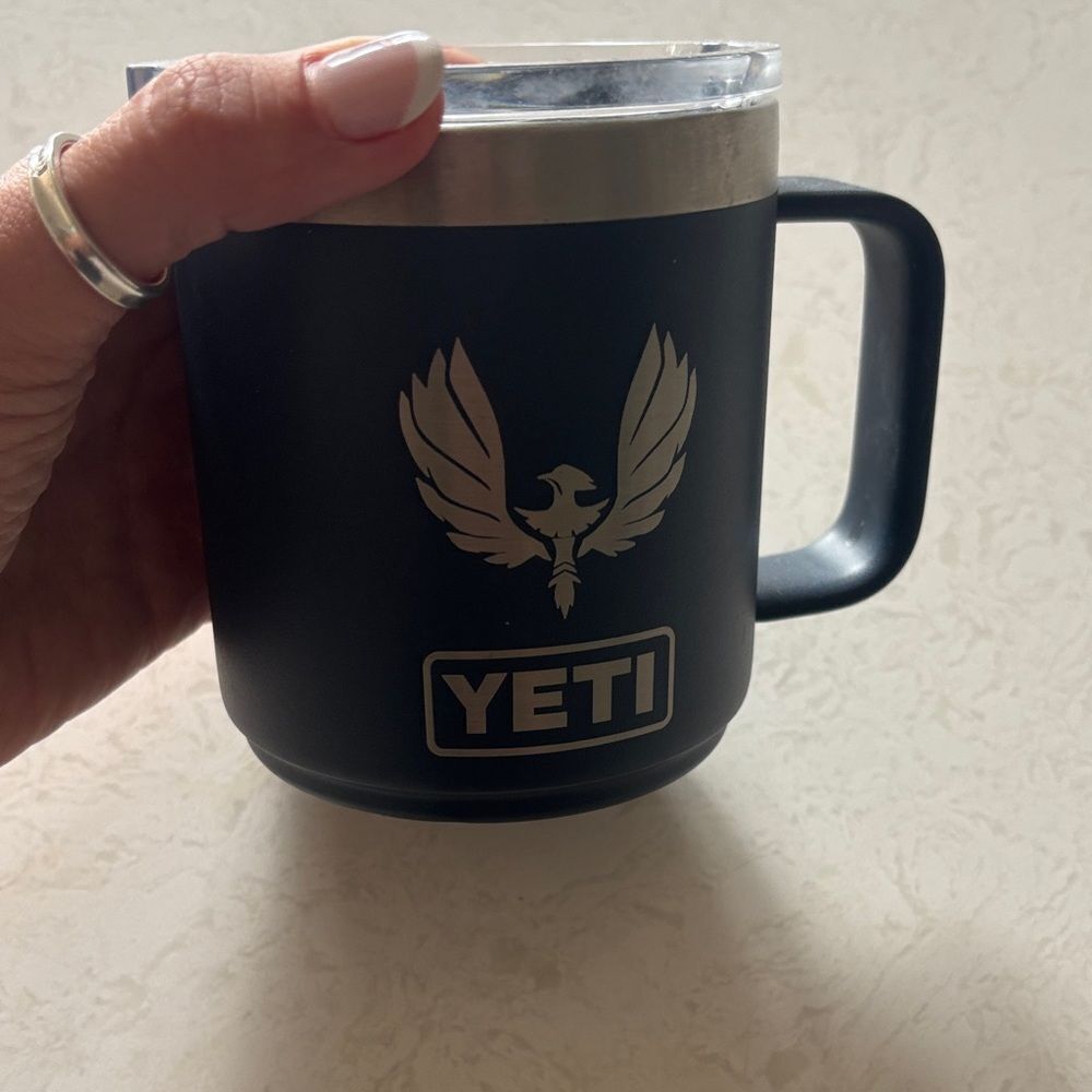 YETI Midnight Blue Mug with Metallic Emblem